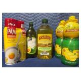 1 LOT OF (4) ASSORTED COOK OILS/ LEMON JUICE