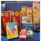 1 LOT (11) SNACKS, COFFEE CREAMER, PROTEIN DRINKS,