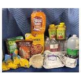 1 LOT (14) SNACKS, DRINKS, BAKING INGREDIENTS, AND