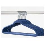 HEAVY DUTY ADULT VELVET HANGERS, NAVY - 50 PACK