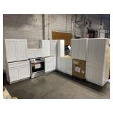 12 PC. SHAKER WHITE KITCHEN CABINET SET