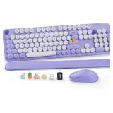 WIRELESS KEYBOARD AND MOUSE, ROUND KEYCAPS, MAGNET