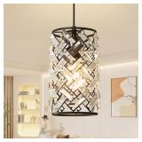 10.2" BLACK MINI CRYSTAL MODERN KITCHEN PENDANT LI