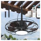 $160 OUTDOOR CEILING FAN WITH LIGHT FOR PATIOS, 21