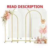 $110 ARCH BACKDROP STAND AND COVER SET 7.2FT GOLD
