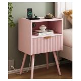 JOONEE NIGHTSTAND WITH OULTLET,MODERN BEDSIDE TABL