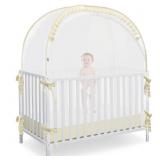L RUNNZER BABY SAFETY CRIB TENT, POP UP CANOPY FOR