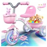 KKDI TODDLER TRICYCLE FOR 1-3 3-5 YEAR OLDS, 2 3 4