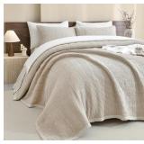 $117 SANRACIE OVERSIZED QUEEN QUILT (102"X118"), C