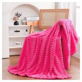 PUNCUNTEX HOT PINK THROW BLANKET 50"ï¿½60" GIFTS FOR