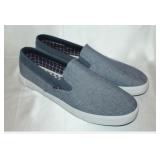 SZ10.5 MENS BEN SHERMAN BLUE HERRINGBONE CANVAS PE
