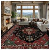 $170 RELEANY WASHABLE AREA RUG, LARGE 9
