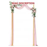 GOLD WEDDING ARCH BACKDROP STAND, 6.6 * 3.3FT SQUA