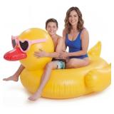 HUNGDAO 74 L X 57" W GIANT INFLATABLE DUCKY POOL F