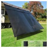 DULEPAX RV AWNING SHADE SCREEN WITH ZIPPER 8