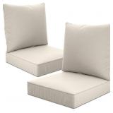 $130 24" X 24" X 6" OUTDOOR DEEP SEAT CUSHIONS SET