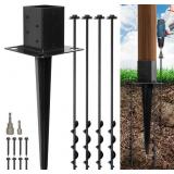 LADECH 4X4 FENCE POST ANCHOR GROUND SPIKE 24" LENG