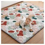 BLISSFUL DIARY BABY PLAY MATS FOR FLOOR, 71X59 INC
