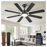 ZMISHIBO 52 INCH CEILING FAN WITH LIGHT AND REMOTE