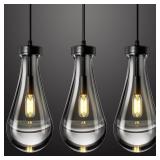 $259 RAINDROP PENDANT LIGHTS KITCHEN ISLAND SET OF