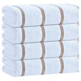 WHITE CLASSIC COTTON POOL TOWELS OVERSIZED 30 X 60