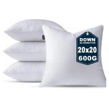 20 X 20 PILLOW INSERTS SET OF 4 DOWN ALTERNATIVE T