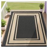 RURALITY OUTDOOR RUG 9X12 WATERPROOF FOR PATIO CLE