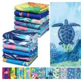 12 PCS OVERSIZED MICROFIBER BEACH TOWELS BUNDLE 30