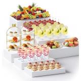 $190 LEINUOSEN 7 PCS EXTRA LARGE BUFFET RISERS SET
