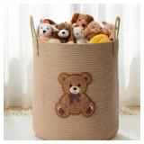LEMONROAD BROWN BEAR NURSERY HAMPER COTTON ROPE BA