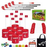 $170 BACKYARD GOLF GAME SET, 9 HOLE LAWN GOLF WITH