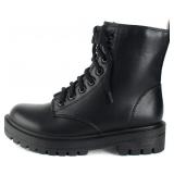 SZ 7W GREEN SODA FIRM - LUG SOLE COMBAT ANKLE BOOT