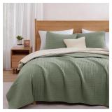 QUEEN QUILT-LIGHTWEIGHT BEDSPREADS SAGE GREEN QUEE
