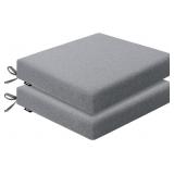 OUTDOOR CHAIR CUSHIONS 19X19X2.5" SET OF 2 DARK GR