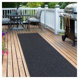 LITA HALLWAY RUNNER RUG DOUBLE GRAY STRIPE WITH PV