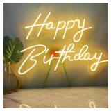 SUPER LARGE HAPPY BIRTHDAY NEON SIGNS FOR BACKDROP