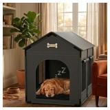 33.9" DOG HOUSE INDOOR OUTDOOR DOG KENNEL TENT BED