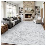 8X10 AREA RUGS FOR LIVING ROOM, WASHABLE VINTAGE R