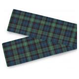 TARTAN PATTERN BLUE BLACK OUTDOOR TABLE RUNNER FAL