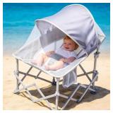 FOLDABLE BABY BEACH CHAIR WITH CANOPY AND MOSQUITO