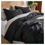 100% COTTON COMFORTER SET QUEEN SIZE ? BLACK, LINE