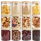 SHOWIN 17OZ GLASS FOOD STORAGE JARS, GLASS JARS WI