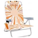 $130 BEACH CHAIR FOR ADULTS, 5 POSITION LAY FLAT B