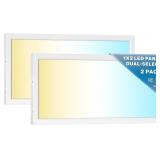 SUNCO 2 PACK 1X2 LED FLAT PANEL LIGHTS, 3CCT SELEC