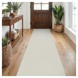 EARTHALL WASHABLE RUNNER RUG, NON SLIP BEDSIDE RUG