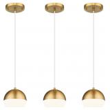 $111 LMS MID CENTURY PENDANT LIGHTS, BRUSHED GOLD