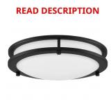 HAMPTON BAY FLAXMERE 12 IN. MODERN MATTE BLACK 3 C