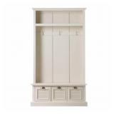 $879 SHUTTER 74 IN. POLAR OFF-WHITE HALL TREE