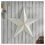 1-PIECE 48 IN. X 48 IN. CREME DISTRESSED METAL STA