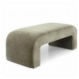 $232 47" UPHOLSTERED WATERFALL BENCH - GREEN